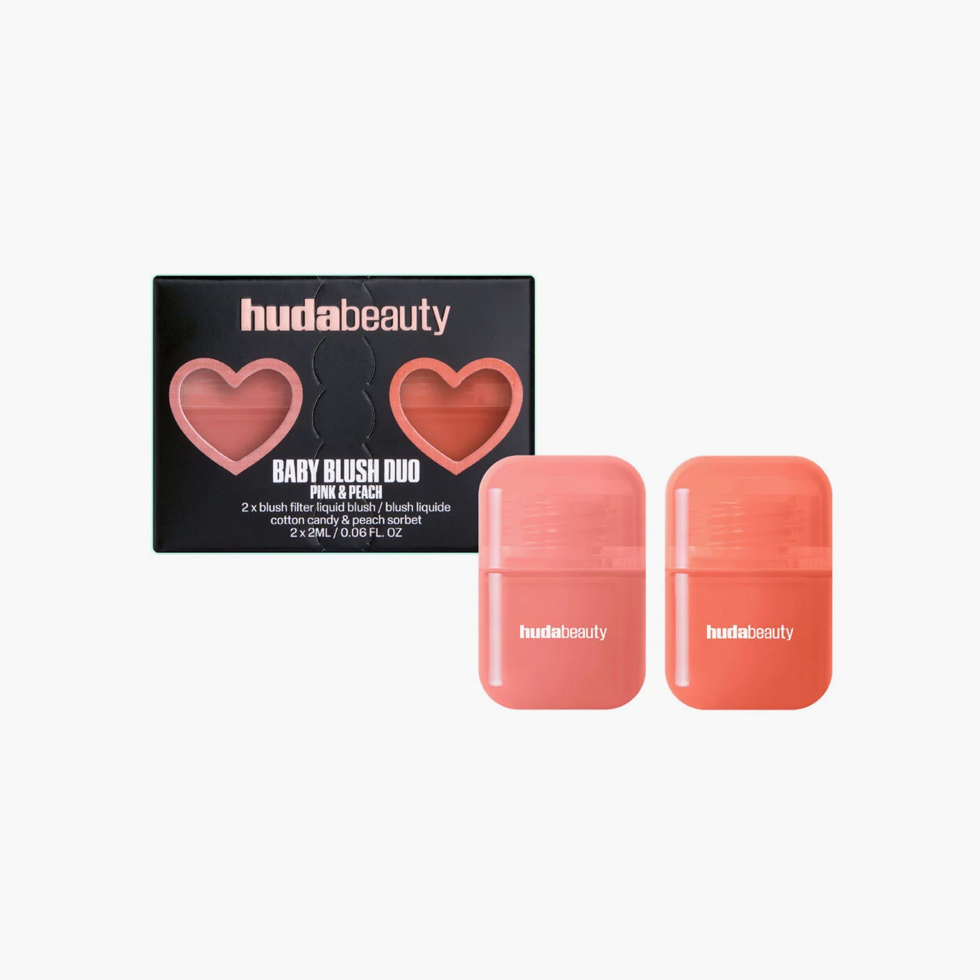 Huda Beauty Baby Blush Duo Pink & Peach 2 Piece
