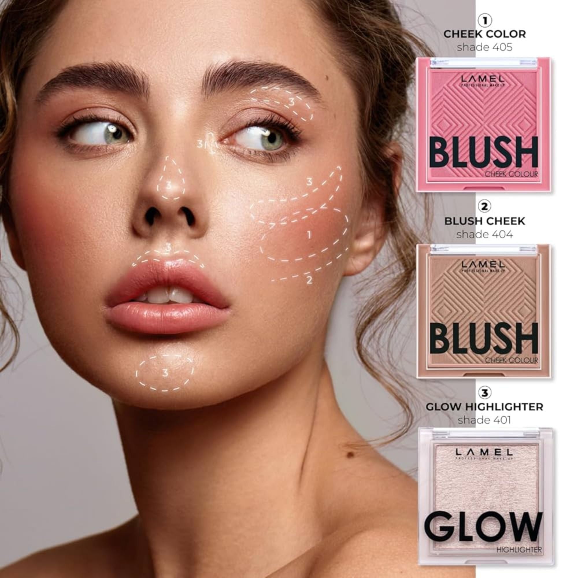 Lamel Blush Cheek Colour 405 Pink 3.8gm