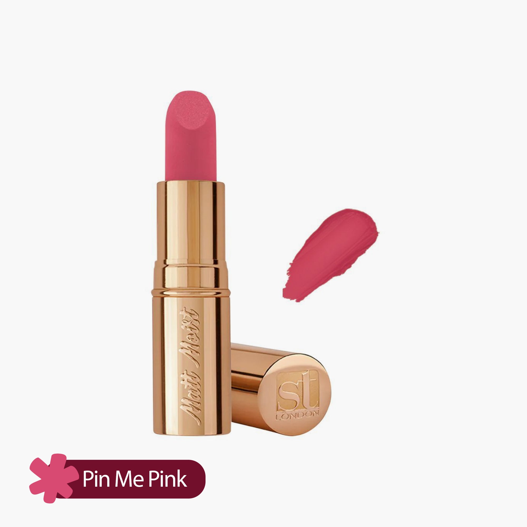 ST London Matt Moist Long Lasting Lipstick Pin Me Pink 4.5gm