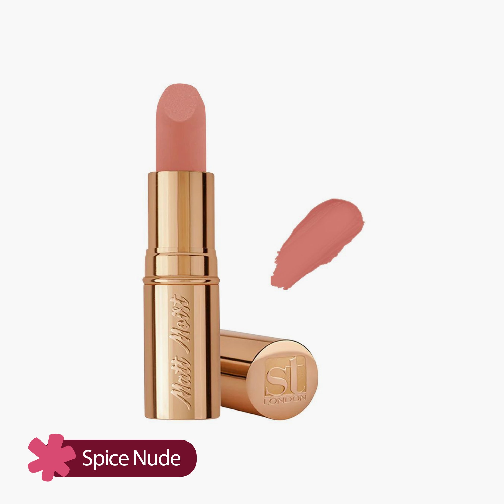 ST London Matt Moist Long Lasting Lipstick Spice Nude 4.5gm