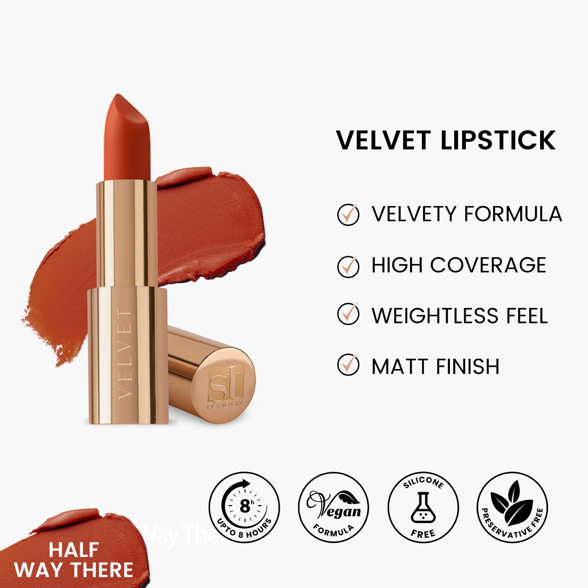 ST London Velvet Ultra-Matt Lipstick Half Way There 4.5gm