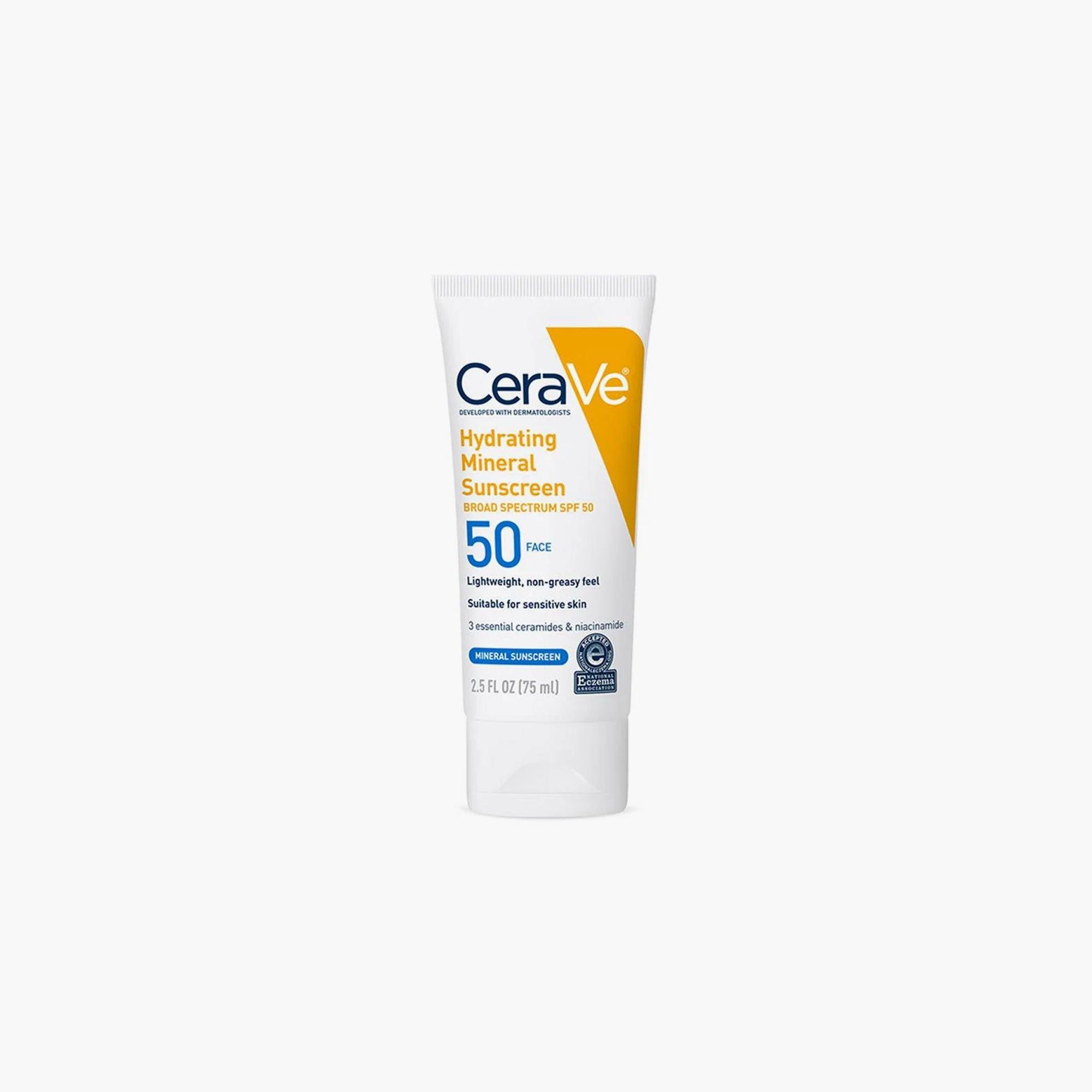 CeraVe Hydrating Mineral Sunscreen SPF50 Face Lotion 75ml